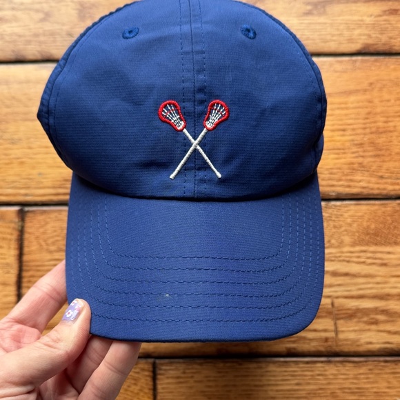 Vineyard Vines Accessories - Vineyard Vines Lacrosse Sticks‎ Blue Adjustable Baseball Cap Hat Whale Logo Blue